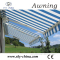 Aluminum retractable roll out awnings for houses